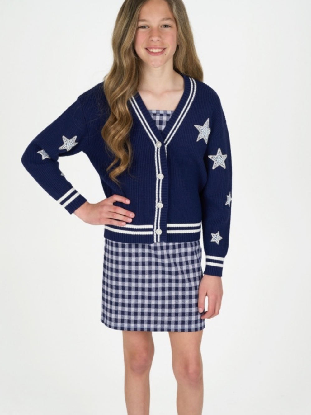 Rare editions navy and star sweater